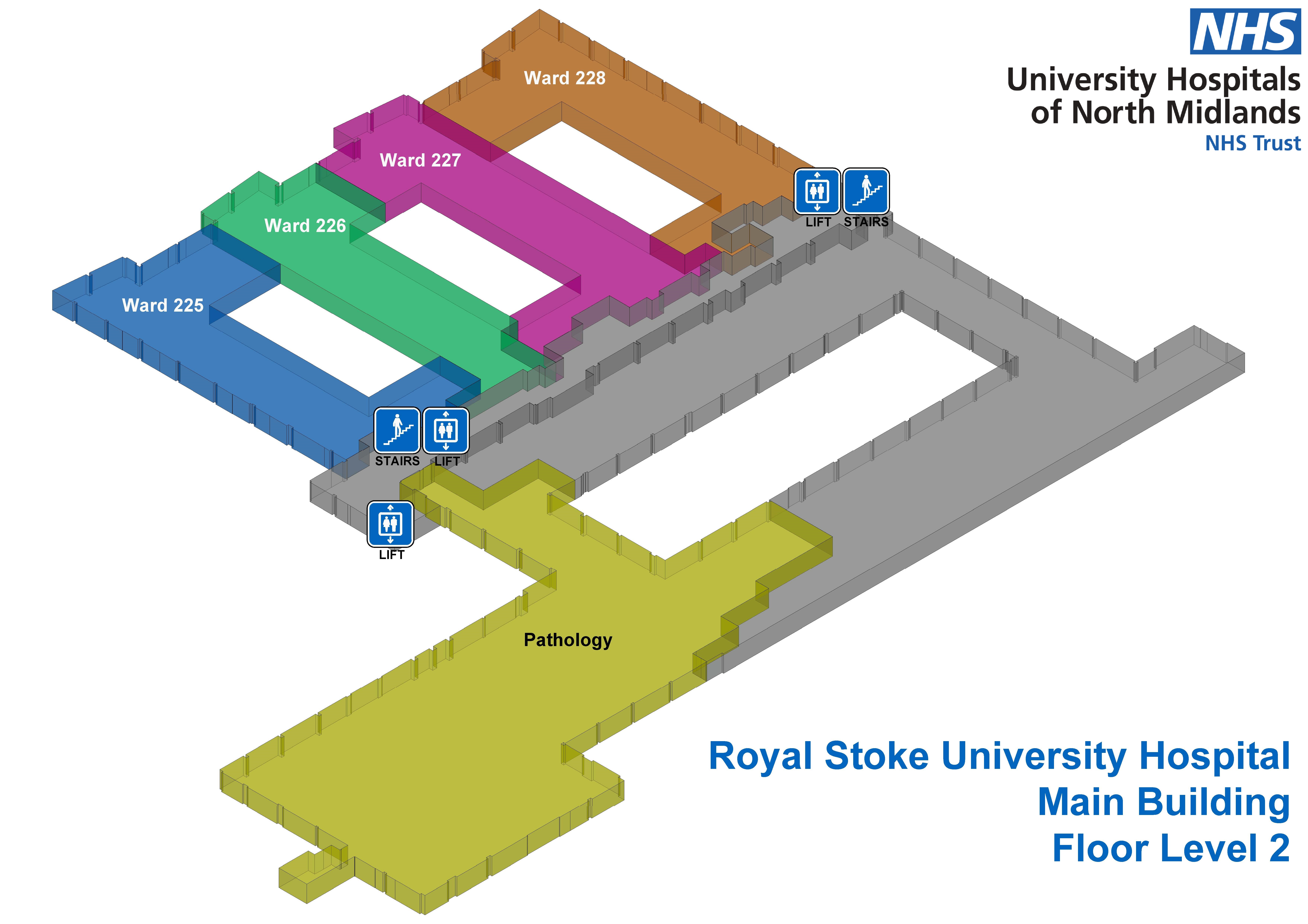 Internal hospital maps | University Hospitals of North Midlands