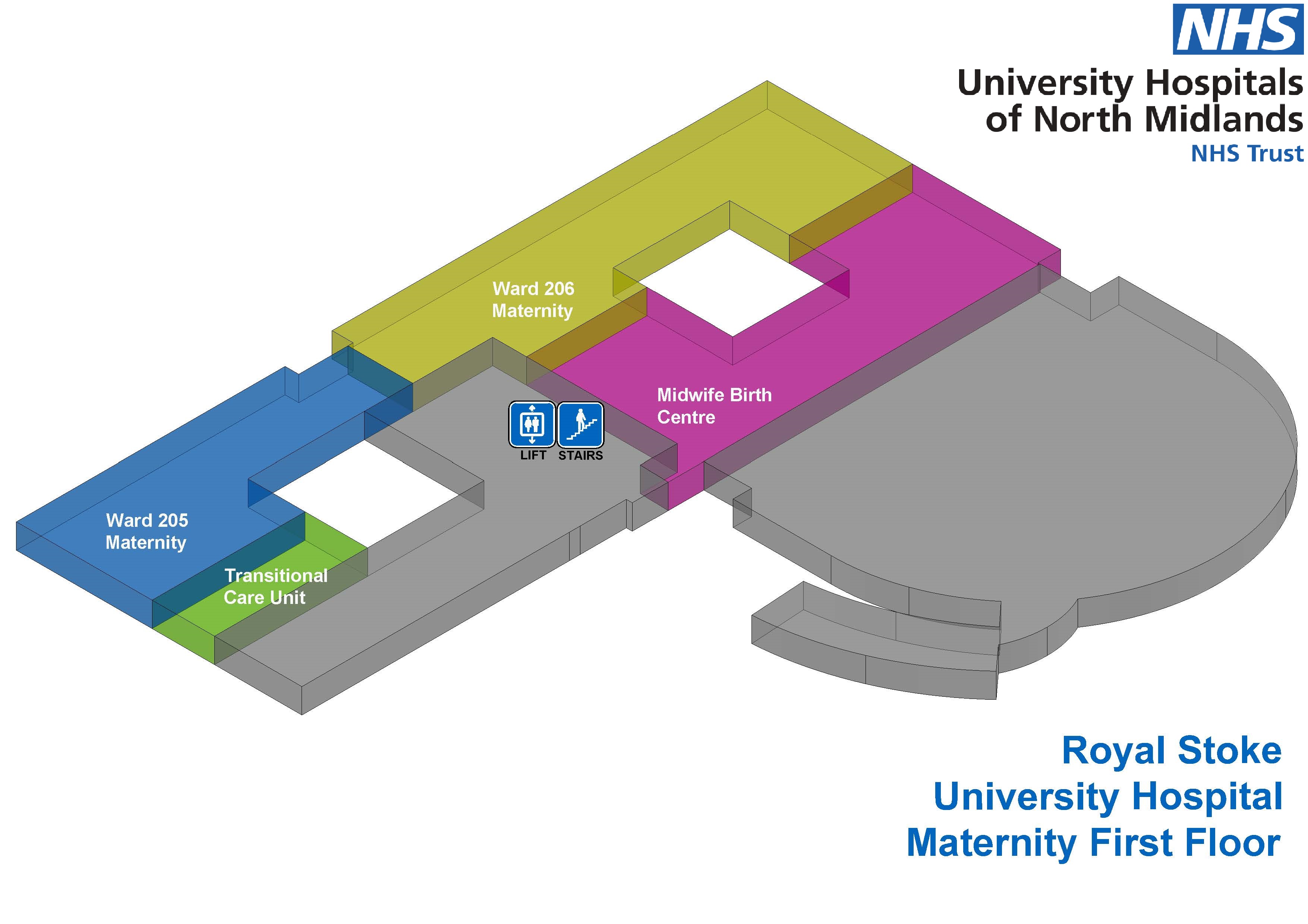 Internal hospital maps | University Hospitals of North Midlands