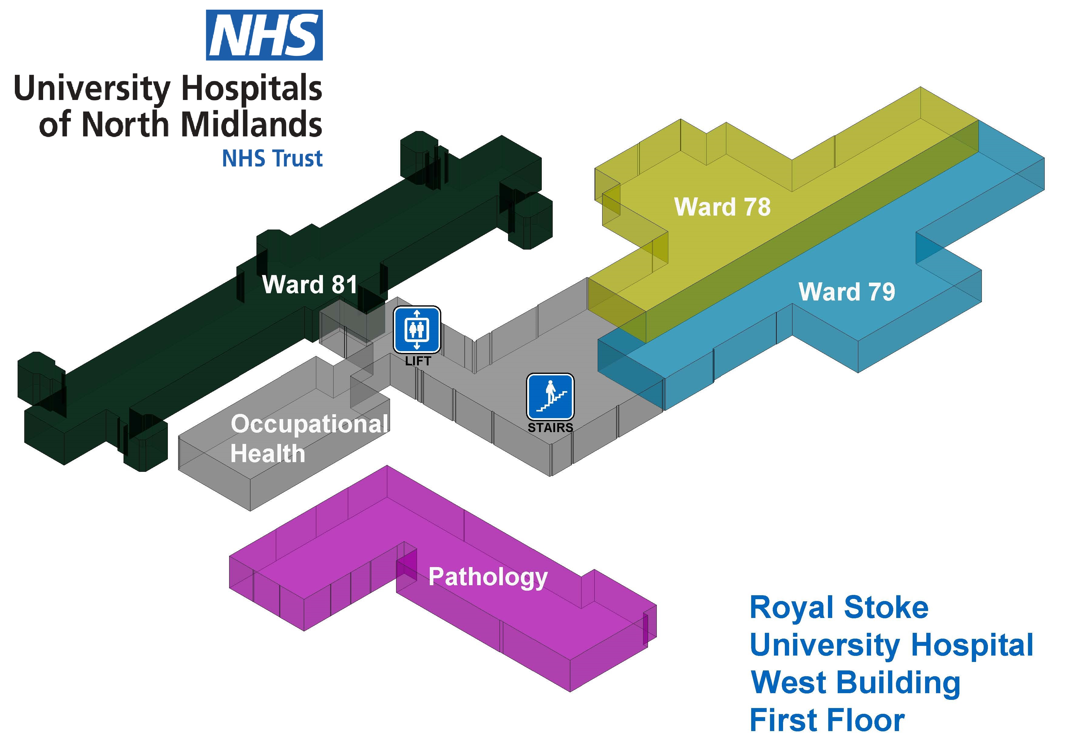 Internal hospital maps | University Hospitals of North Midlands